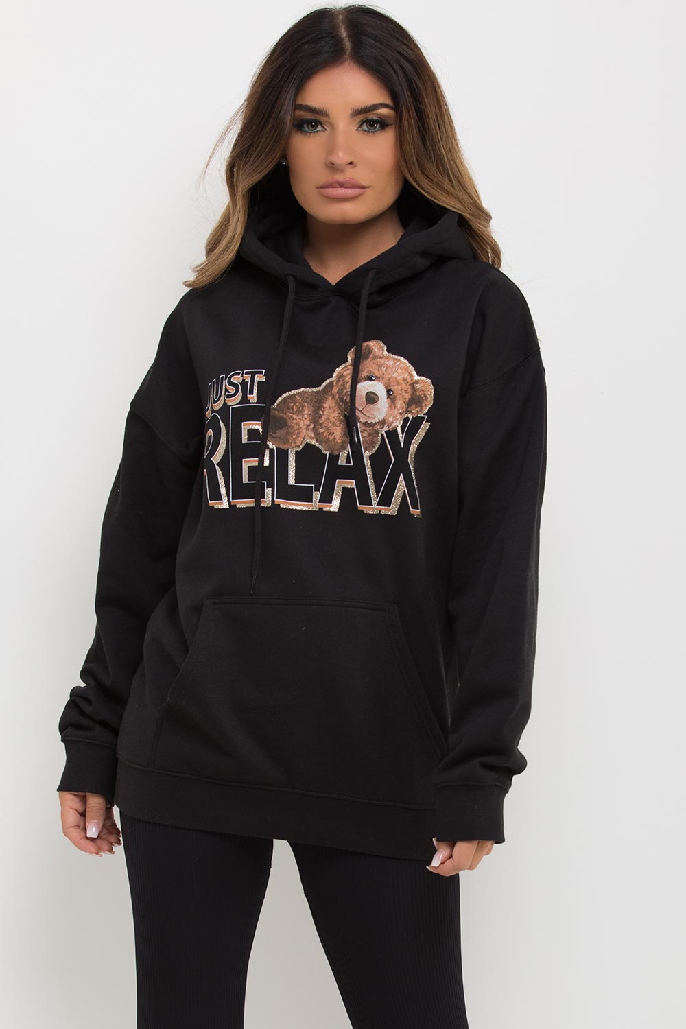 just relax oversized hoodie womens