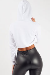 white cropped hoodie 