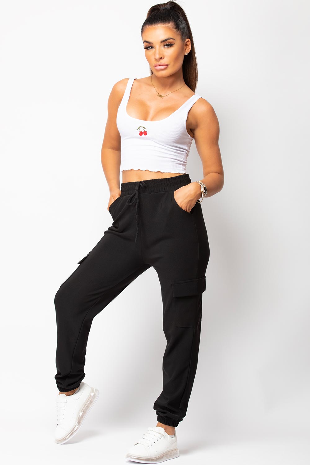 black joggers womens