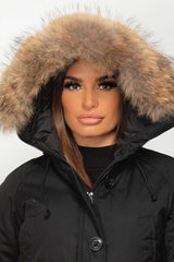 fur hooded bomber jacket womens 