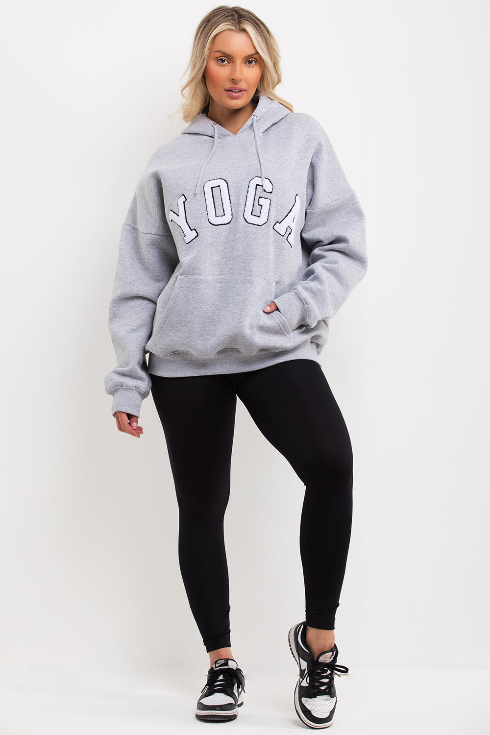 Women's Yoga Hoodie Grey Oversized – Styledup.co.uk